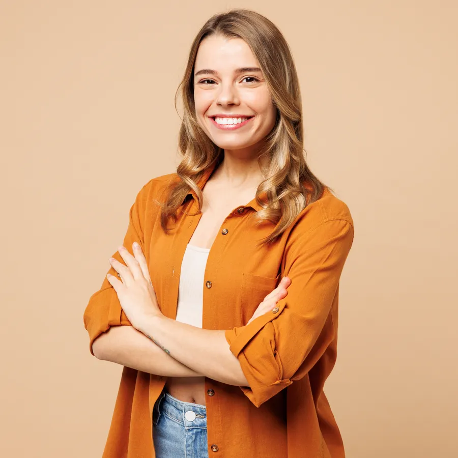 Woman smiling confidently after treatment